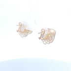 14K Gold Flower Earrings - additional product view 3