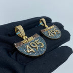14K Gold Interstate 495 Diamond Pendant FREE Chain Included - additional product view 5