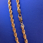 10K 4.6mm Rope Chain in Rose Gold 20–22 in - additional product view 4