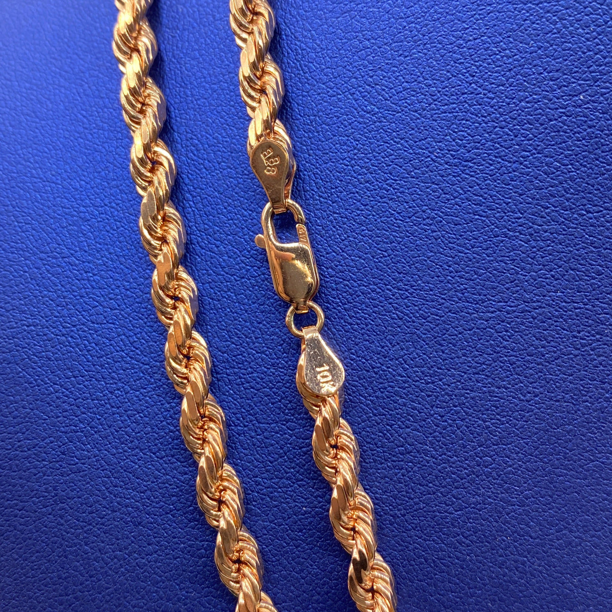 10K 4.6mm Rope Chain in Rose Gold 20–22 in - additional product view 4