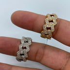 14K Gold 11mm Cuban Link Diamond Ring - additional product view 5