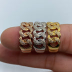 14K Gold 9mm Rounded Cuban Link Diamond Ring - additional product view 7