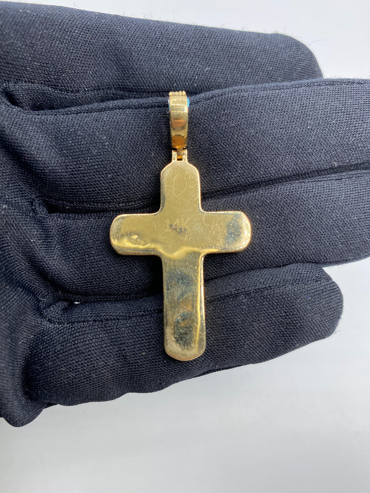 14K Gold Cross Diamond Pendant - additional product view 4