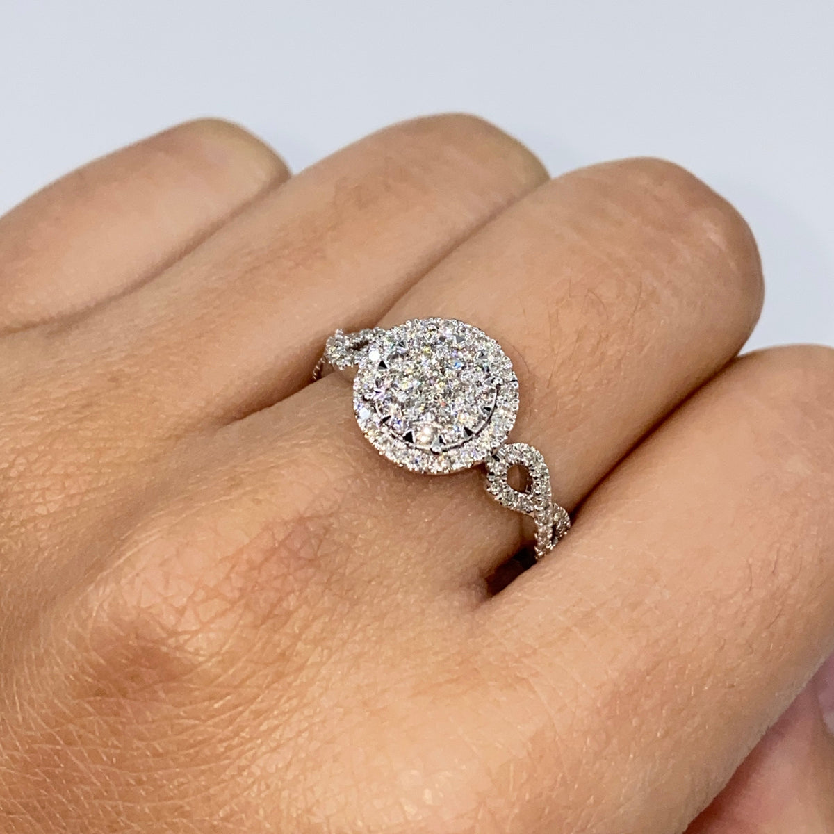 14K Gold Endless Love Circle Diamond Engagement Ring - additional product view 3