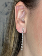 14K Gold Bridal Shape Cocktail Diamond Earrings - additional product view 2
