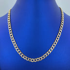 14K Gold 6.5mm Two-Tone Flat Cuban Link Chain 18 in - additional product view 2