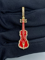 Red Guitar Diamond Pendant - additional product view 2