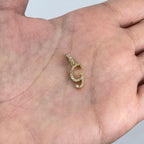 10K Gold Cursive G Initial Diamond Pendant - additional product view 3