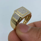 10K Gold 3D Square Diamond Ring - additional product view 4