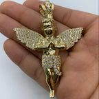 14K Gold Baby Angel Pendant 3.0 in - main product photo