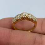 14K Gold Quintuple Flower Diamond Engagement Ring - additional product view 7
