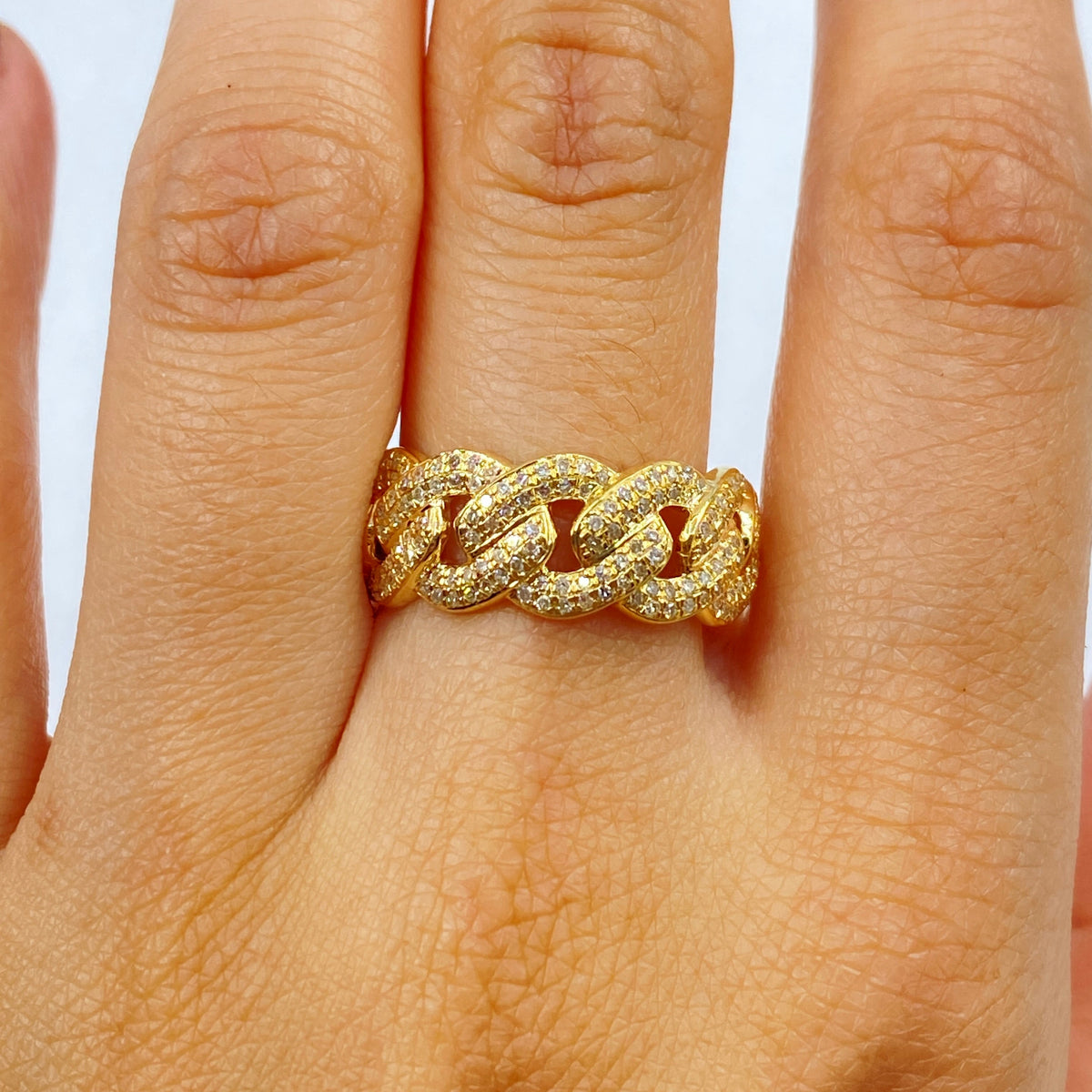 Cuban Link Infinity Diamond Ring - additional product view 4