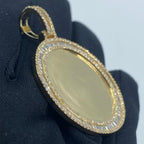 Circle Picture Diamond Baguette Pendant - additional product view 3