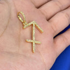 10K Gold Sagittarius Sign Diamond Pendant - additional product view 5