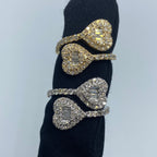 14K Gold Heart Bangle Diamond Ring - main product photo