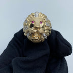 14K Gold Lion CZ Ring - additional product view 2