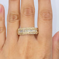 14K Gold Succession Diamond Baguette Ring in yellow gold - close-up product photo