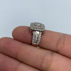 14K Gold Rectangle Center Diamond Baguette - additional product view 5