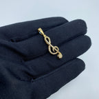 14K Gold Eighth Music Note Diamond Pendant - additional product view 4