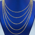 3.5mm Two-Tone Flat Cuban Link Chain 16–24 in - additional product view 2