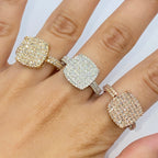 14K Gold Square Diamond Ring - additional product view 2