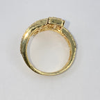 10K Gold Square Diamond Baguette Wrap Ring - additional product view 6