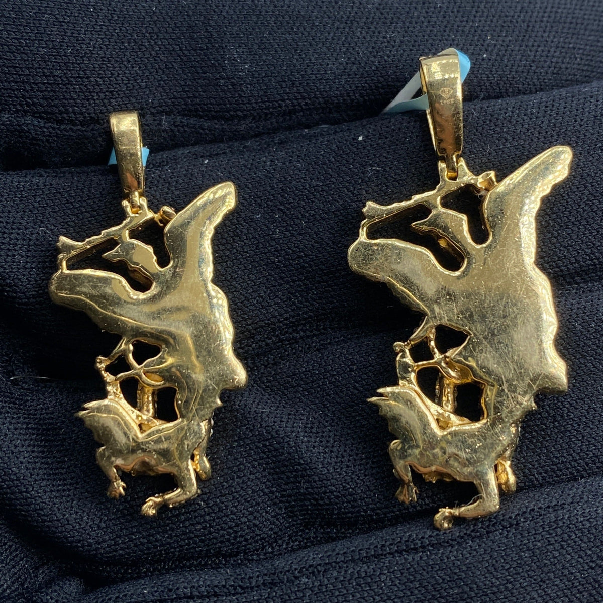 14K Gold Saint Michael Color Diamond Pendant - additional product view 7