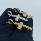 10K Gold Latin Cross Diamond Baguette Pendant - additional product view 6