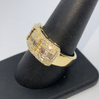 10K Gold 10.5mm Rectangle Diamond Baguette Ring - additional product view 7