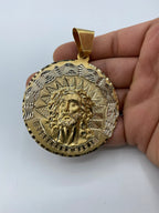 14K Gold Face of Jesus Medal Pendant - additional product view 6