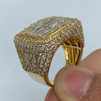 14K Gold Emerald-Cut Square Diamond Baguette Ring - additional product view 6