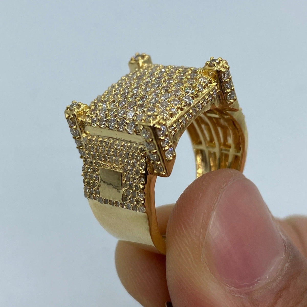 10K Gold Castle Diamond Ring - additional product view 2