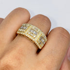 10K Gold 10.5mm Rectangle Diamond Baguette Ring - additional product view 5