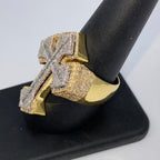 10K Gold Bold Cross Diamond Ring - additional product view 8