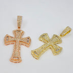 10K Gold Reed Cross Diamond Pendant - additional product view 8