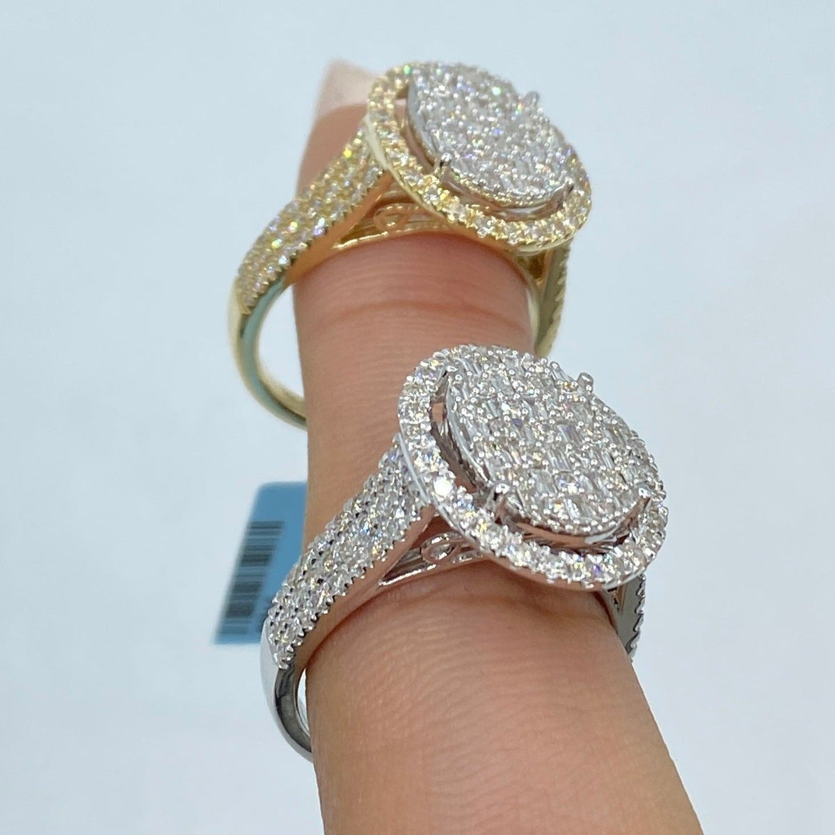 14K Gold Vanity Oval Halo Diamond Ring - additional product view 5