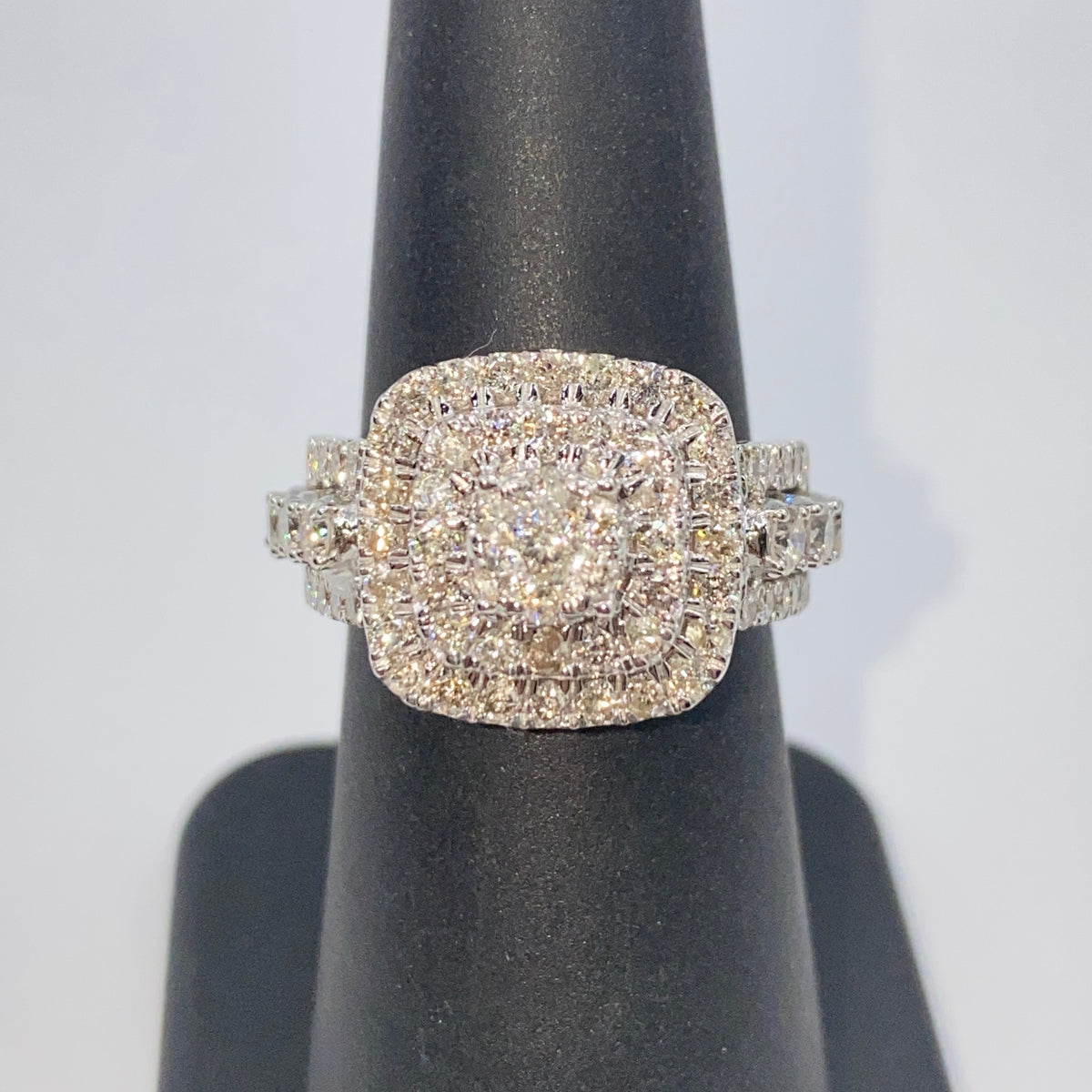 14K Gold 14.2mm Rounded Square Engagement Diamond Ring - additional product view 7