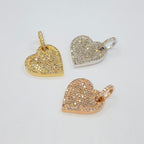 14K Gold Protect Icy Heart Diamond Pendant - additional product view 3