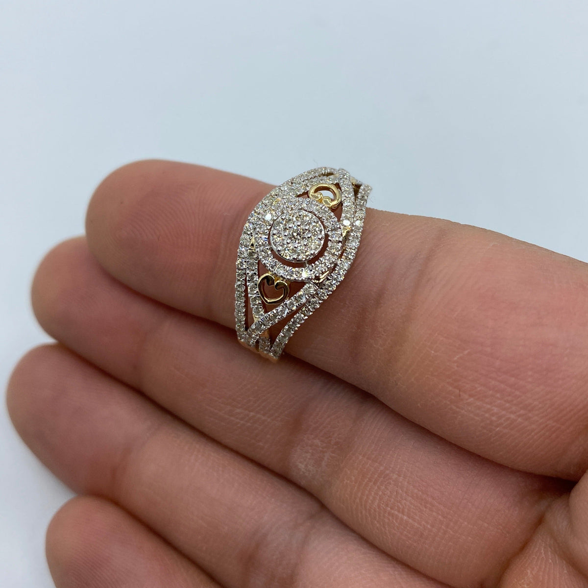 14K Gold Love Cage Diamond Engagement Ring - additional product view 2