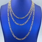 14K Gold 4.5mm Two-Tone Figaro Link Chain 18–24 in - additional product view 2
