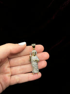 10K Gold Saint Jude Diamond Pendant in yellow gold - close-up product photo