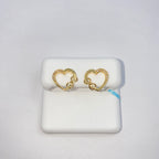 14K Gold Heart Infinity Diamond Earrings - additional product view 4