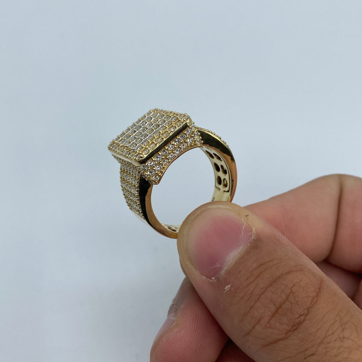 14K Gold Rectangle Diamond Baguette Ring 5.65 Ct - additional product view 9