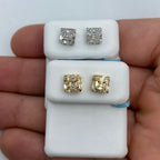 14K Gold Square Box Diamond Baguette Earrings 0.35 Ct - additional product view 2