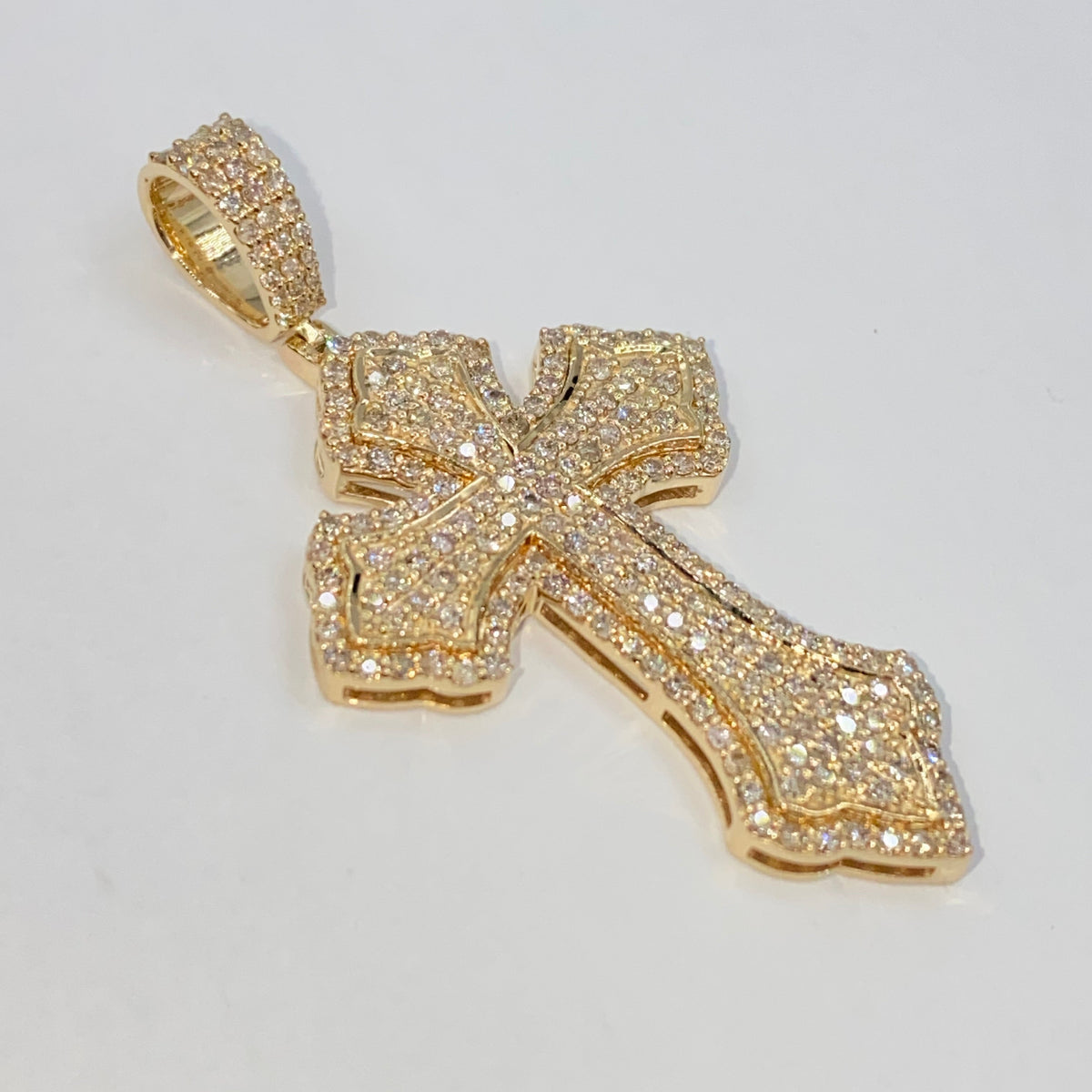 14K Gold Romance Cross Diamond Pendant - additional product view 5