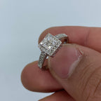 14K Gold 3D Square Diamond Engagement Ring - additional product view 7