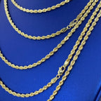 10K Yellow Gold 3mm Rope Chain 16–24 in - additional product view 3