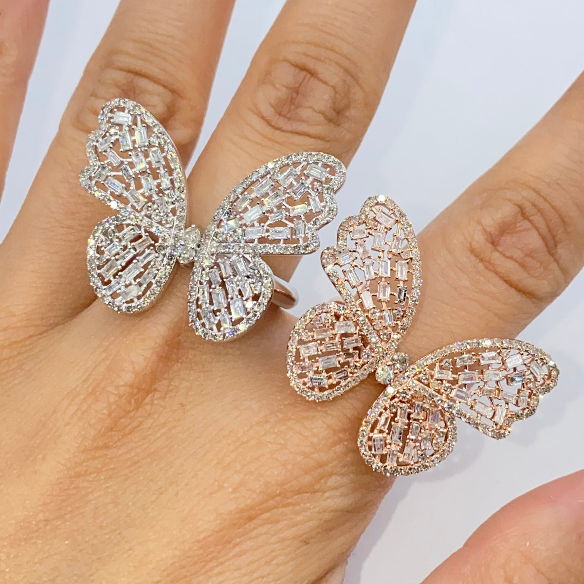 14K Gold Jumbo Butterfly Diamond Ring - additional product view 9