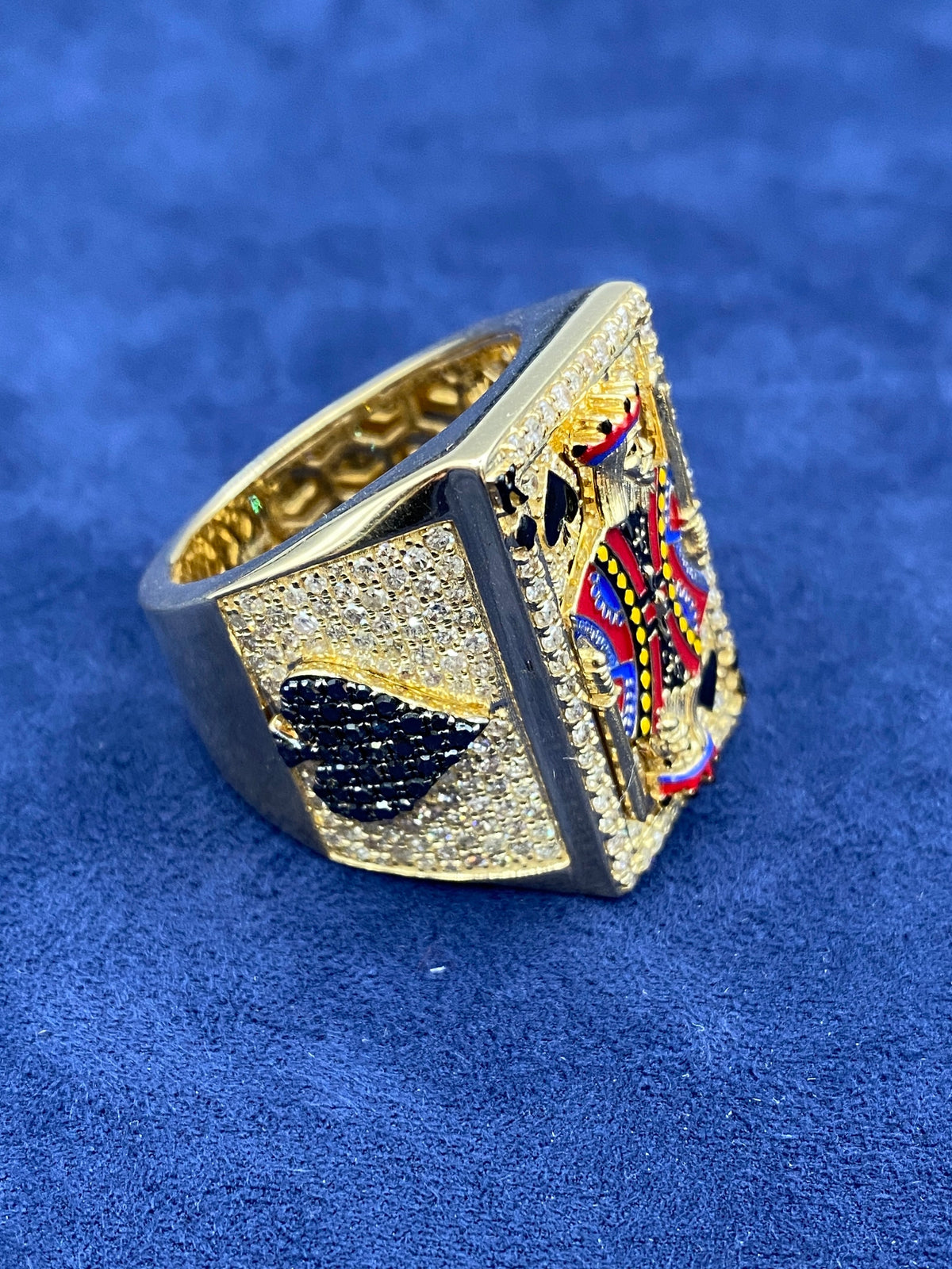 14K Gold Diamond King of Spades Ring - additional product view 5