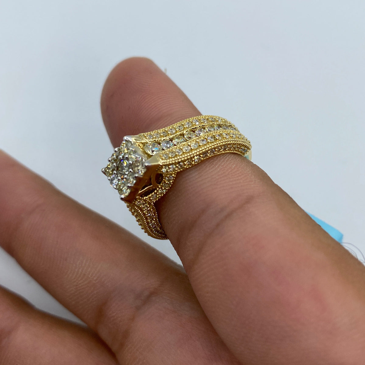 14K Gold Ladies Miami Beach Diamond Ring - additional product view 7